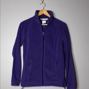 Columbia ladies sz Sm plum purple full zip fleece